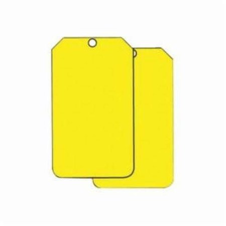 ACCUFORM Blank Tag, 312 in Width, 6 in Height, Plastic, Yellow, 38 in Hole, Metal Grommet MDT524PTP